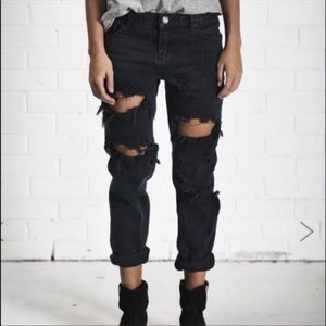 One Teaspoon | free people awesome Baggies Denim Destroyed